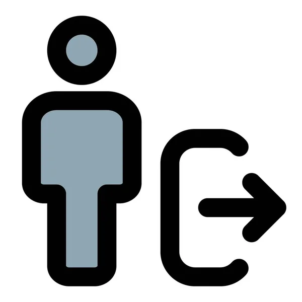 Logout Portal Des Unternehmens Serverportals Für Mitarbeiter — Stockvektor