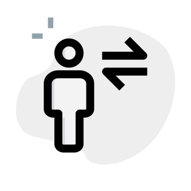 karşı okları olan grup üyeleri arasında veri transferi