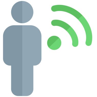 kablosuz internet yönlendirici anahtarı bir şirkette çalışanla paylaşılıyor