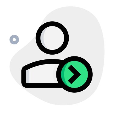 Düz navigasyon için yukarı yönlü oku olan klasik kullanıcı