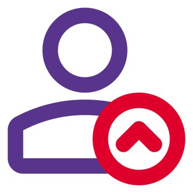 Doğru yönde ok düzenine sahip klasik kullanıcı