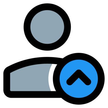 Doğru yönde ok düzenine sahip klasik kullanıcı