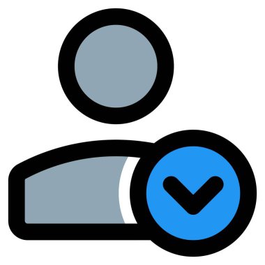 Ters yön göstergesi için aşağı yönlü ok