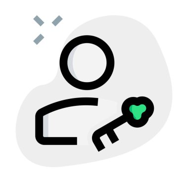 Klasik bir kullanıcı tarafından depoya erişmek için anahtar