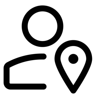 konum klasik kullanıcı profili beyaz bir arkaplan üzerinde izole