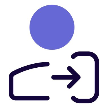 Kullanıcının giriş erişimi doğru yönde ok ile