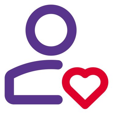 Kalp logotlu favori kullanıcı profili resmi