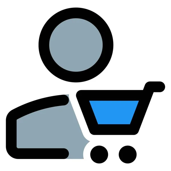 Покупка Товара Онлайн Сайте Электронной Коммерции — стоковый вектор