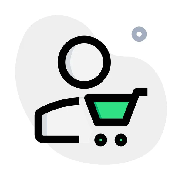 Comprar Item Line Site Commerce — Vetor de Stock