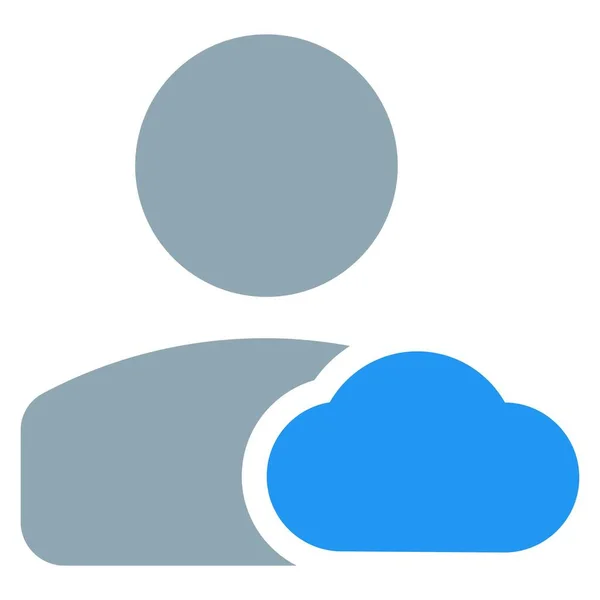 Cloud Computing Gebruikersprofiel Voor Vacaturewebsite — Stockvector