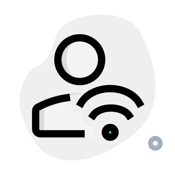 Llave Del Router Internet Wifi Compartida Con Usuario Clásico Una — Archivo Imágenes Vectoriales