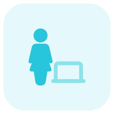 Uzaktan kumandalı iş kadını.