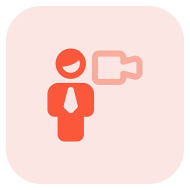 Kilitleme sırasında görüntülü görüşme altında iş adamı