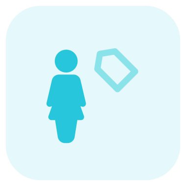 İş kadını için bir nesnenin fiyat etiketi