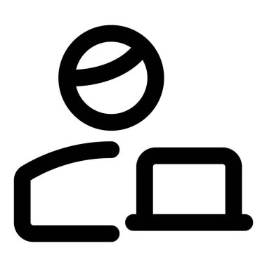 kullanıcı ya da programcı çevrimiçi çalışmak için dizüstü bilgisayar kullanıyor