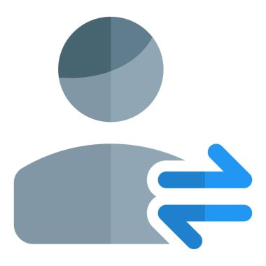 Hücresel veri transferi için yatay Ok yönü