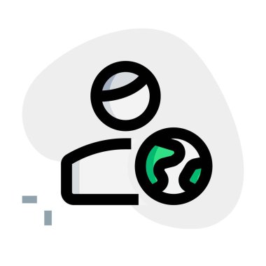 Beyaz arkaplanda izole edilmiş bir profil erişimine genel erişim