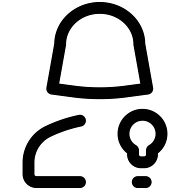 Ampul logosu olan birden fazla fikri olan kadın kullanıcı