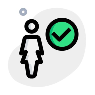 Onaylanmış iş kadını listesi ve işaretleme seçeneği