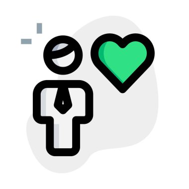 Kalp logosu ile çalışmak için favori iş