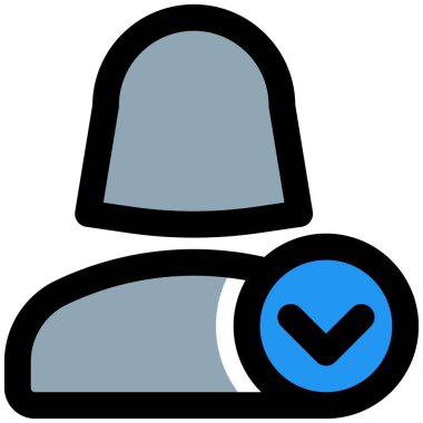 Ters yön göstergesi için aşağı yönlü ok