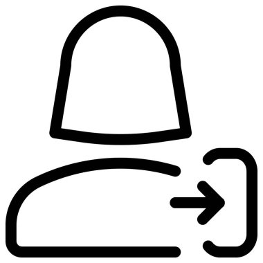 Doğru yönde ok anahtarı olan bir kadın kullanıcının giriş erişimi