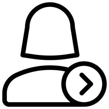 tek bir kadın kullanıcı doğru yönde ok düzenine sahip