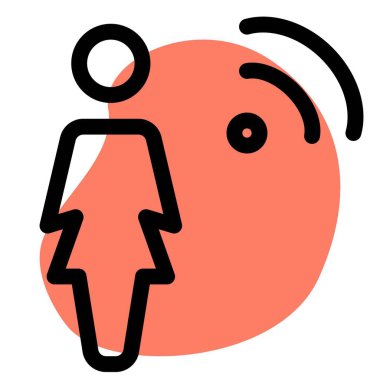 kablosuz internet yönlendirici anahtarı bir şirketteki iş kadınıyla paylaşılıyor