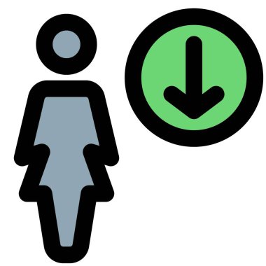 İş kadını veritabanı çevrimiçi sunucudan indiriliyor