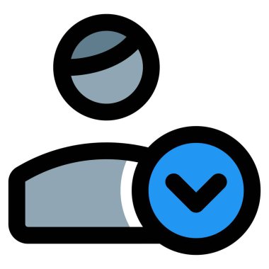 Ters yön göstergesi için aşağı yönlü ok