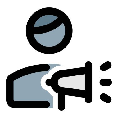 Şirketin yeni kuralları için duyuru. Megafon logoti.