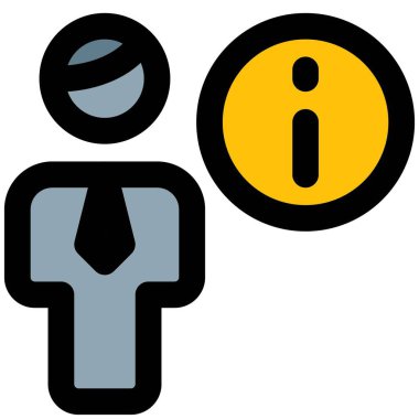 I düğmeli büyük bir şirket habercisinin bilgileri