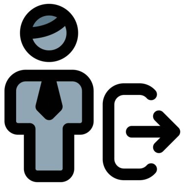 İşadamı için şirket sunucu portalının çıkış portalı