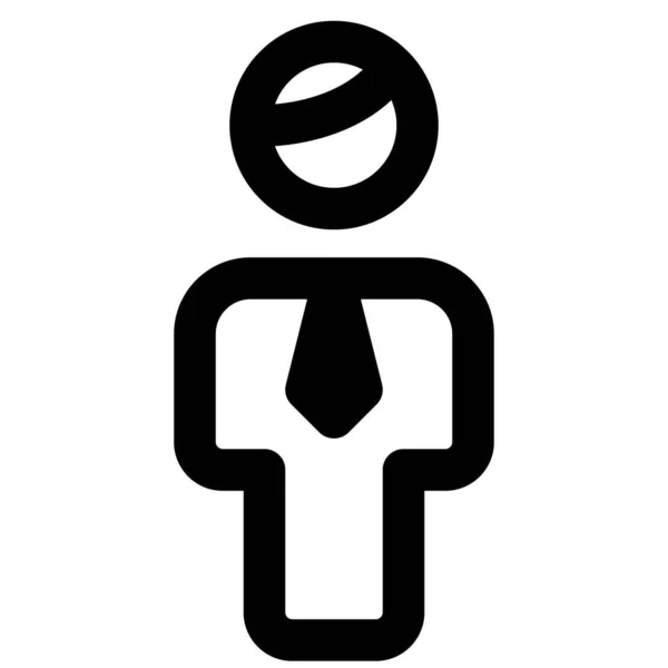 Portrait Neutre Stickman Comme Homme Affaires — Image vectorielle