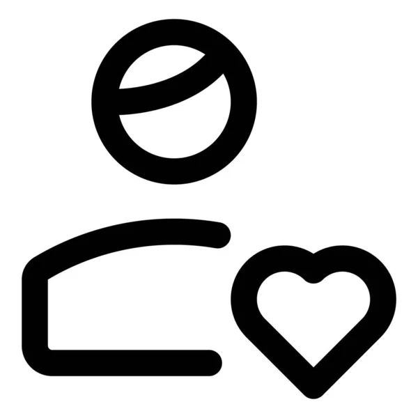 Photo Profil Utilisateur Préférée Avec Logotype Cardiaque — Image vectorielle