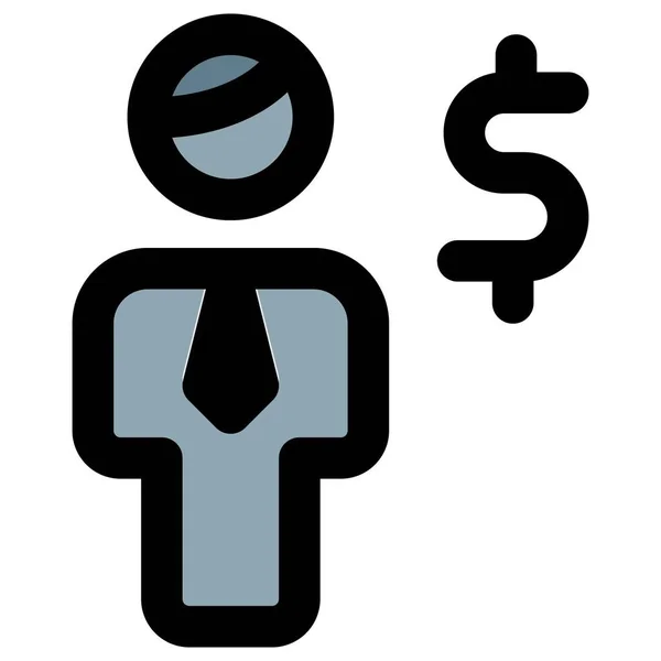 Salaire Transféré Dollar Présentation Appel Offres — Image vectorielle