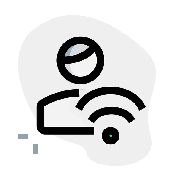 Vezeték Nélküli Internet Router Kulcs Megosztott Egyetlen Felhasználó Egy Cég — Stock Vector