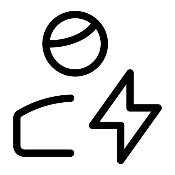 Flash Logotyp Für Profilbilder Als Hinweis Auf Energetisierte — Stockvektor