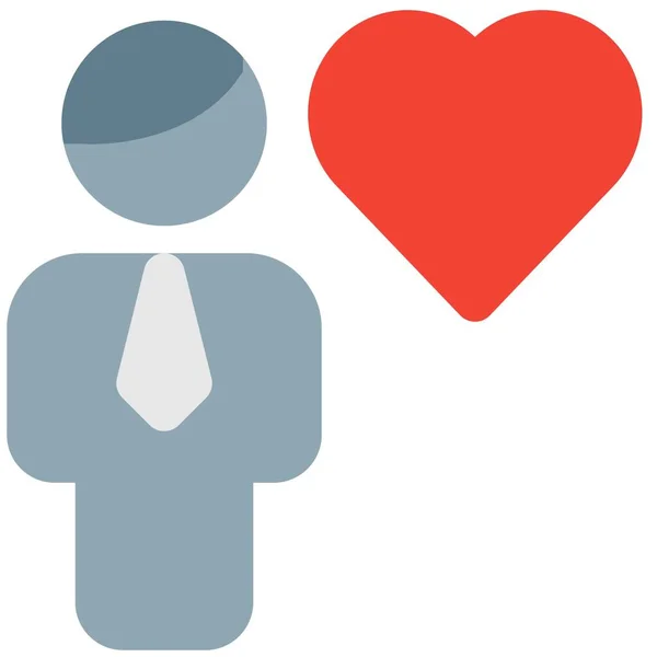 Oblíbený Byznys Pracovat Logotypem Srdce — Stockový vektor