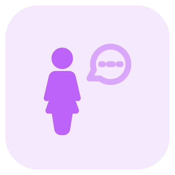 Femme Affaires Célibataire Bavarder Avec Responsable Support Client — Image vectorielle