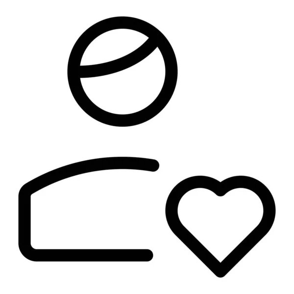 Lieblings Profilbild Mit Herz Logo — Stockvektor