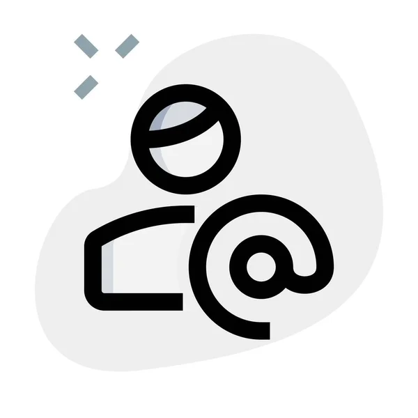 Gebruiker Mailen Contact Opnemen Met Andere Personeelsleden — Stockvector
