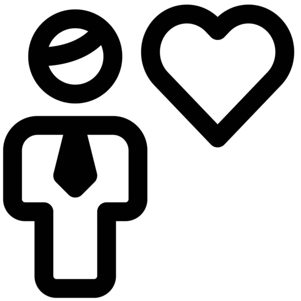 Entreprise Préférée Pour Travailler Avec Logotype Cardiaque — Image vectorielle