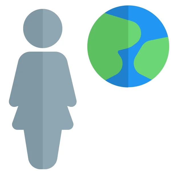 Accès Global Liste Des Bases Données Femmes Affaires Partir Serveur — Image vectorielle