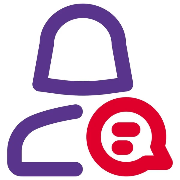 Chat Con Peer Messenger Layout Della Funzione Applicazione — Vettoriale Stock
