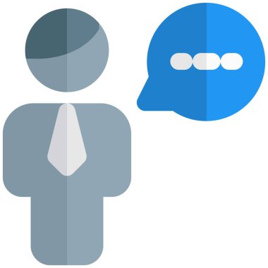 İş adamı müşteri destek temsilcisiyle sohbet ediyor.