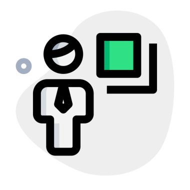 Bir iş adamının uyum sağlaması için belge getir