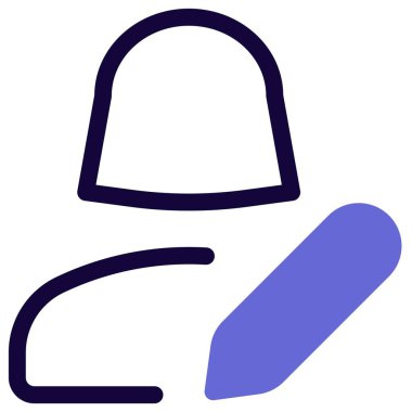 Kalem düzeni ile kadın kullanıcı profili bilgisi düzenleniyor