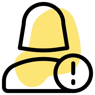 Çevrimiçi dolandırıcılık için ünlem işareti düzeni beyaz bir arkaplanda izole edildi