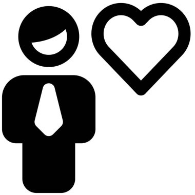 Kalp logosu ile çalışmak için favori iş